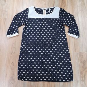 ☔️🔹️My Story Blue & Ivory Scottie Dog Shift Dress Medium